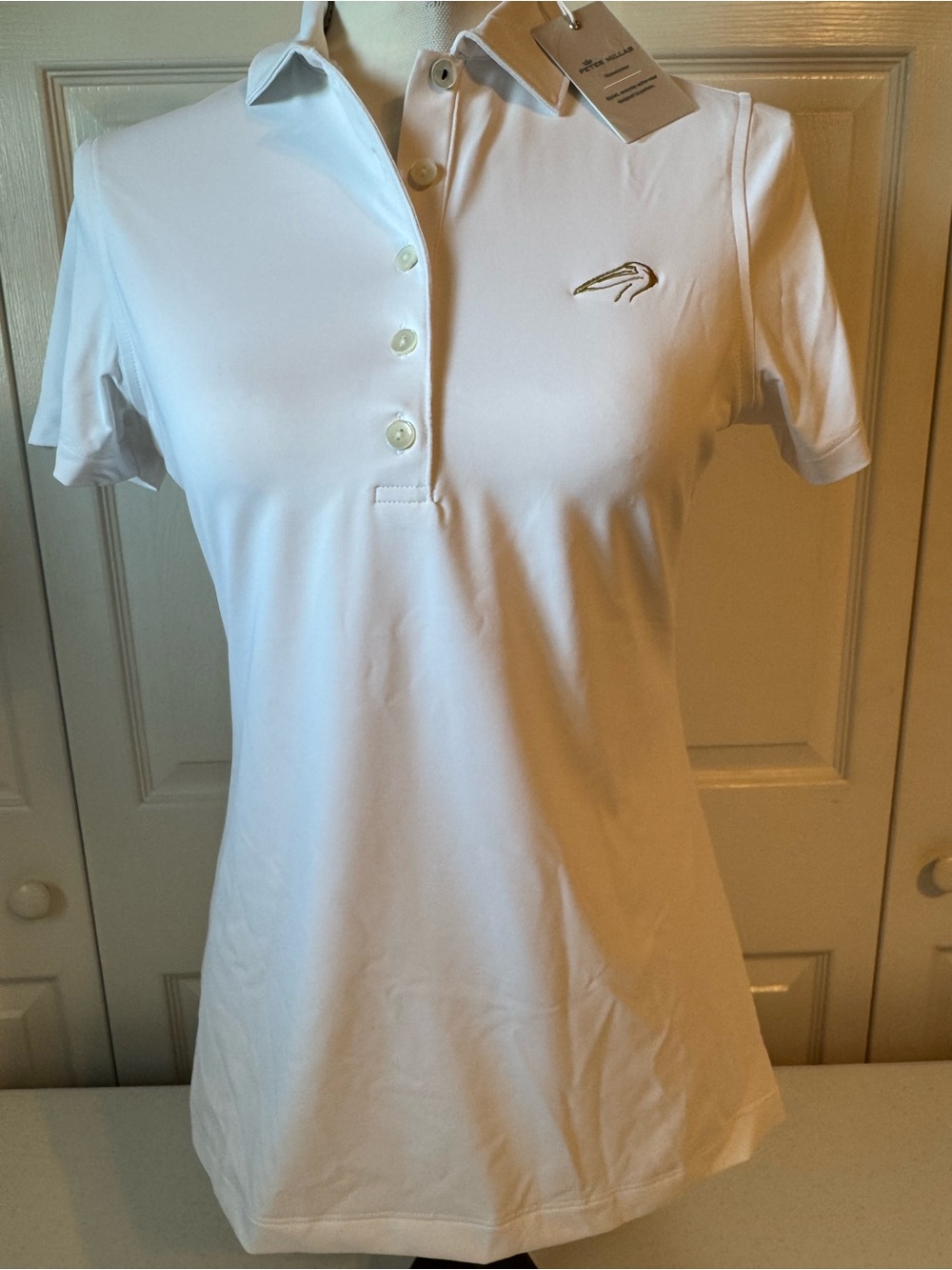 Peter Millar White UPC 50+ Performance Polo XS NWT Pelican Golf Club